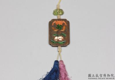 图片[2]-Gem-inlaid agarwood scent pendant with symbols of eternal fortune and longevity, Qing dynasty (1644-1911)-China Archive